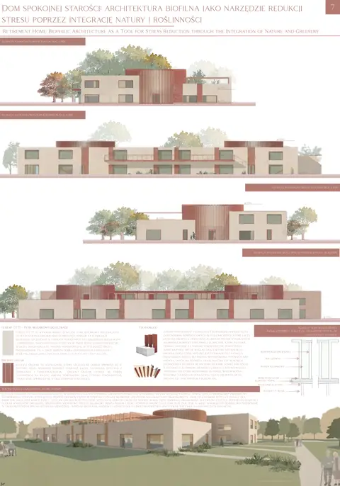 Elevations 1:100, materials and the brine graduation tower